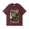 275 GSM Washed T-shirts 100% Cotton Demon Slayer V65 Uzui Print Unisex Heavy Cotton T Shirt