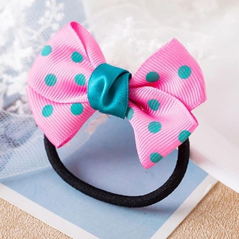 1 Pcs Cute Children Headdress Girl Tie Hair Rope Headwear Bowknot Baby Hair Accessories Random