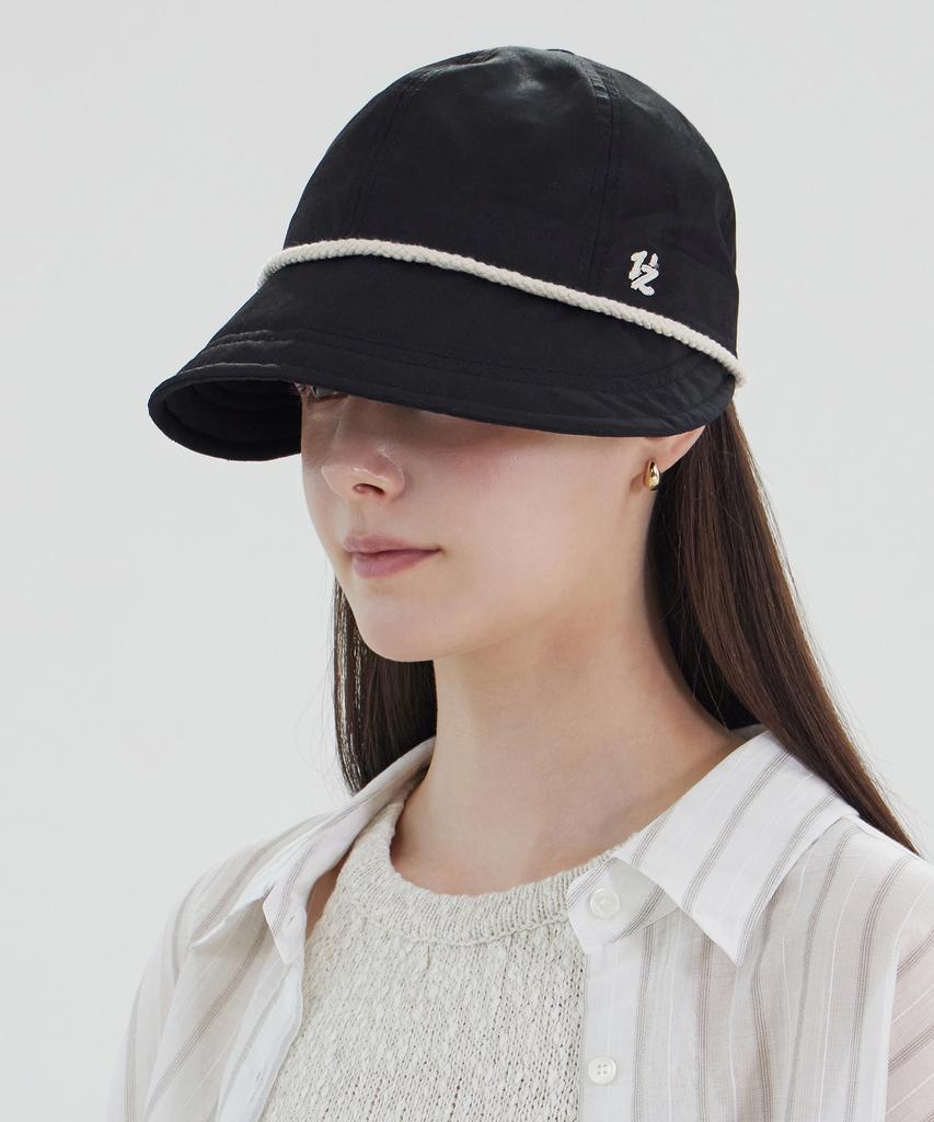 Bajal Flow Vz Natural Rope Bonnet Hat Black