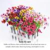 2X Plastic Garden Artificial Flowers Violet Plants Romantic Flower Bouquet Window Kitchen Table Office Pot