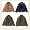 Mens Vintage Amekaji N1 Deck Jacket Thick Fleece Lined Winter Warm Cotton Coat Casual Loose Fit