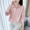 2024 Women's Casual Striped Cotton Shirt - Spring/Autumn