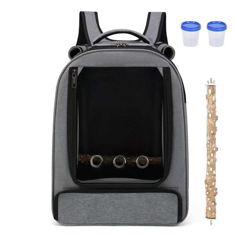 New Bird Cage Parrot Cage Double Shoulder Going Out Bird Bag Parrot Bag Breathable Double Shoulder Pet Cat Backpack Cat Carrier 1PCS