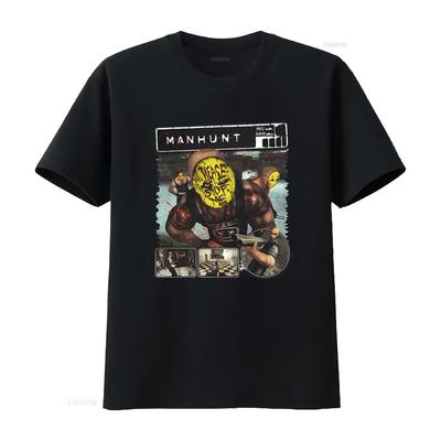 Manhunt Video Game Inspired T Shirt Design with Scenes and Characters Perfect for Gamers High Quality Print Vintage Washed - ...