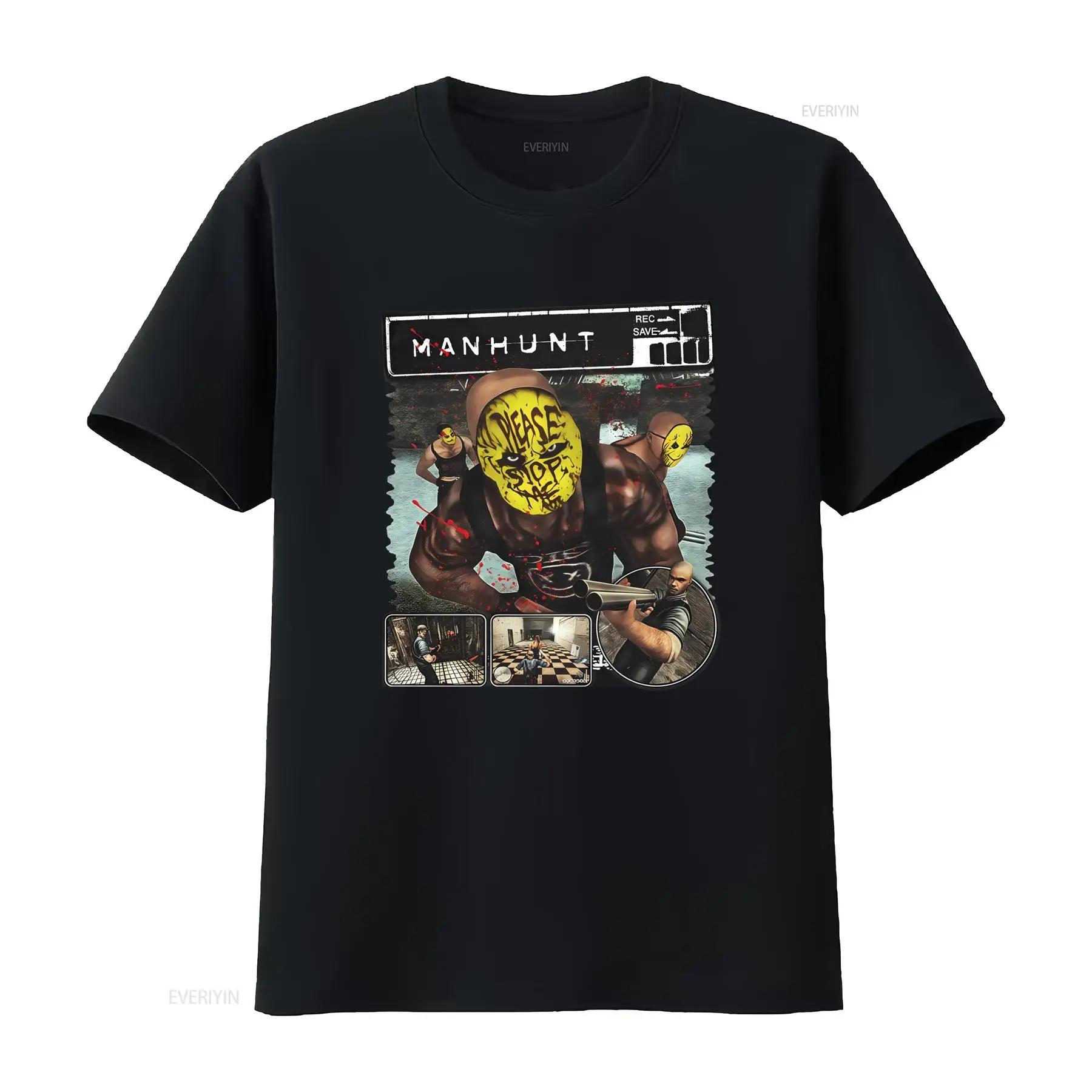 

Manhunt Video Game Inspired T Shirt Design with Scenes and Characters Perfect for Gamers High Quality Print vintage Washed - ... L різнокольоровий