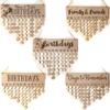 Etichette per Calendario Sospeso in Legno Artigianali - Decorazioni per la Casa per San Valentino e Compleanni