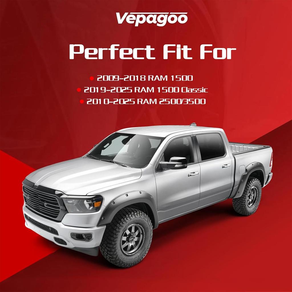 Vepagoo Tailgate Assist Soft Close Damper Kit For Dodge Ram 1500 2009-2018, -2024 RAM 1500 Classic, 2010-2024 RAM 2500 3500, Easy Tall Lift Support