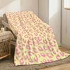 Leopard Print Throw Lightweight 240g Flannel Blanket Soft Skin-friendly for Summer Cooling