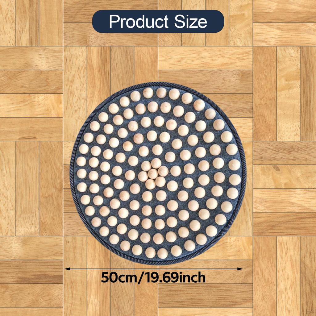 Foot Acupressure Mat Massage Board Non-Slip Wooden Base Portable Reflexology Tool Suitable for