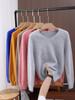 Women's Slim Fit V-Neck Mink Cashmere Sweater, Plus Size, Autumn/Winter Pullover