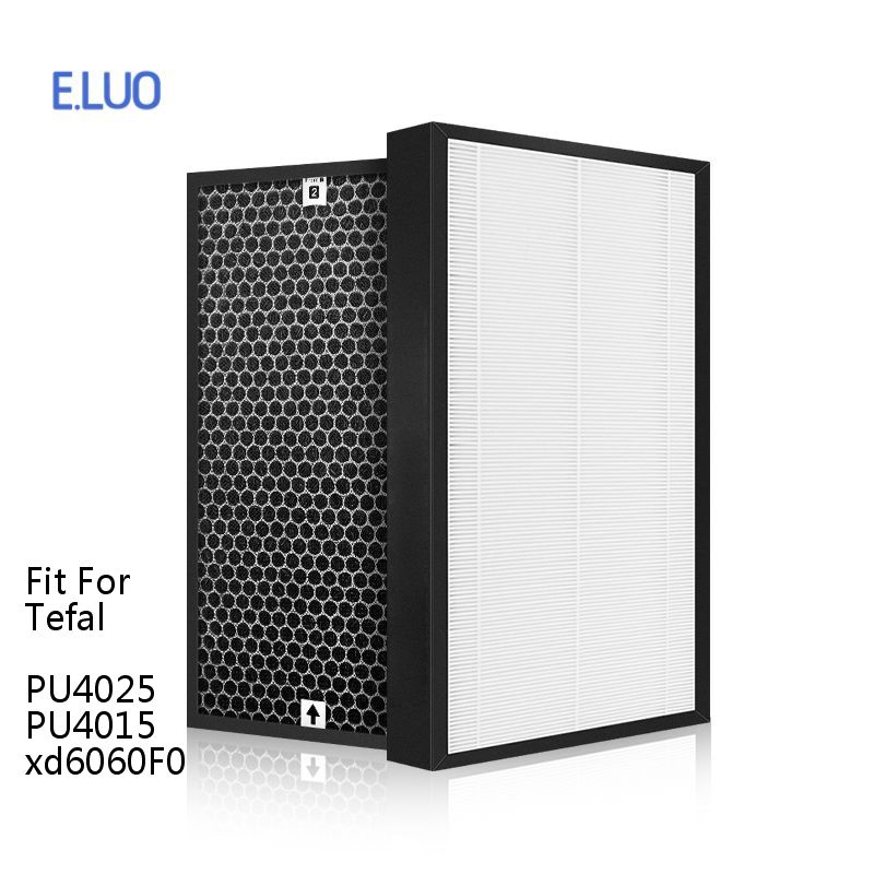 Custom Air Purifier Parts HEPA Filter Activated Carbon Filter For Tefal XD6060F0 PU4025 PU4015 Deodorizing Replacement Filter