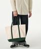 Daily Canvas Tote Bag [Ivory/Green]