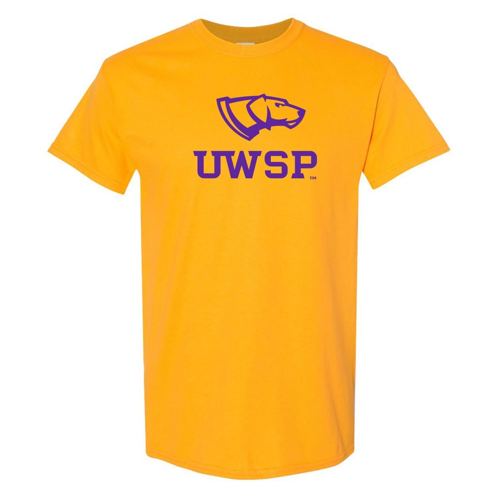 Wisconsin-Stevens Point Pointers Primary Logo Short Sleeve T-Shirt - Gold 4XL