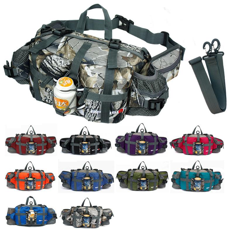 Outdoor turistika pasová taška Vodní cyklistický batoh Sportovní horská láhev Vodotěsný nylon Camping Mochila Turistika Příslušenství Lov