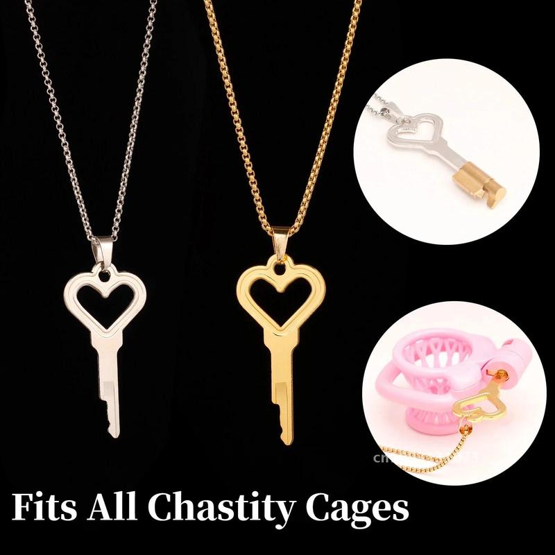 SM Chastity Cage Key Necklace Accessories Fits All Cages Key Couple Locks Holder Games Sex Cheating Integrated Preventing Toys