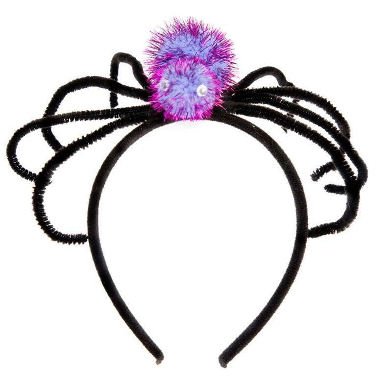 

Cute Spiders Decor Hair Hoop Women Spa Wash Face Makeup Headband for Photoshoots Halloween Party Hair Accessories