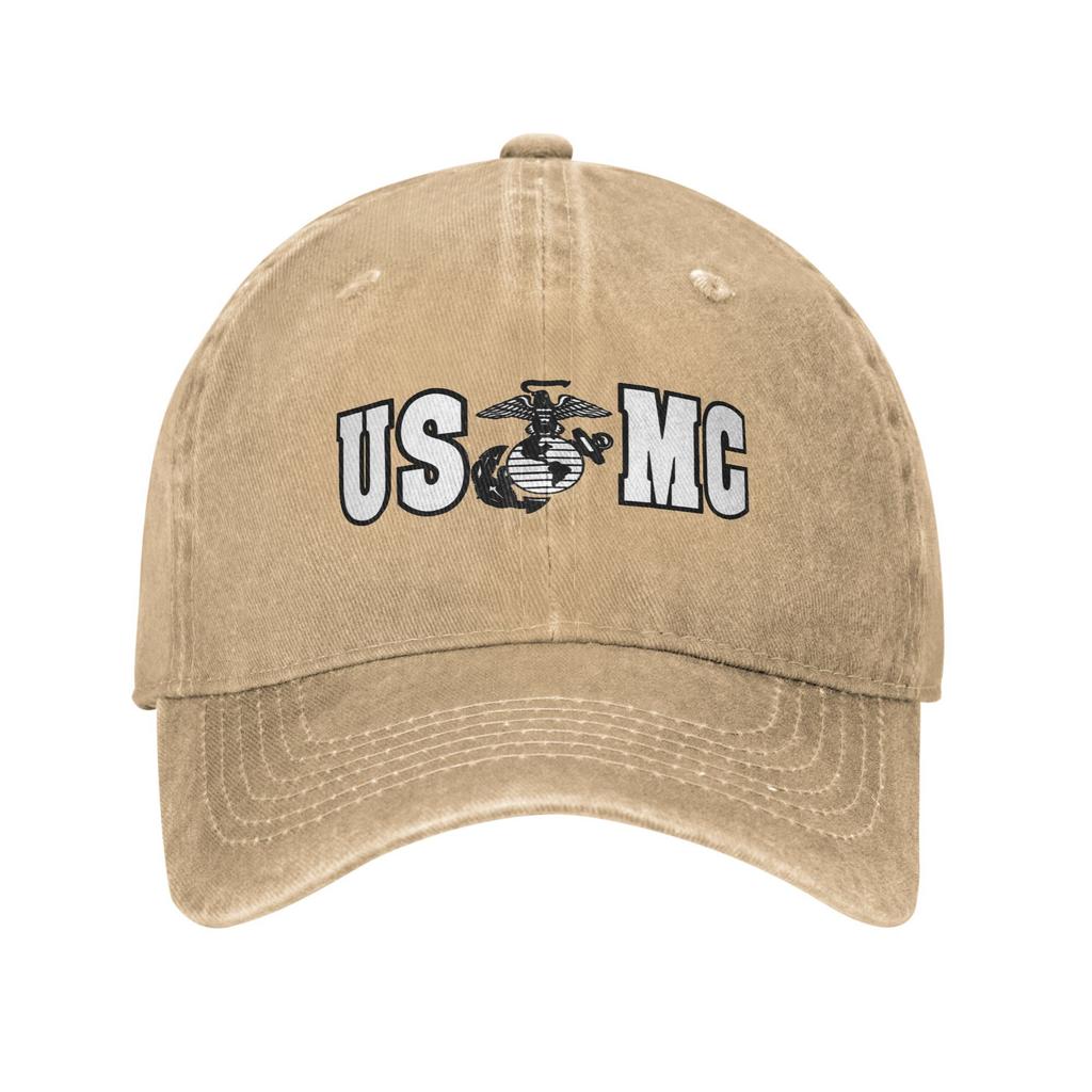 Military US Marine Corps USMC Unisex Baseball Cap Veteran Distressed Cotton Caps Hat Vintage Outdoor Running Adjustable Sun Cap