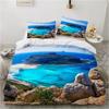 3D Bed set Beautiful Beach Bedding Bed Sets Modern Quilt Cover+pillowcases Winter California King Bedding Sets Jogo De Cama Bed