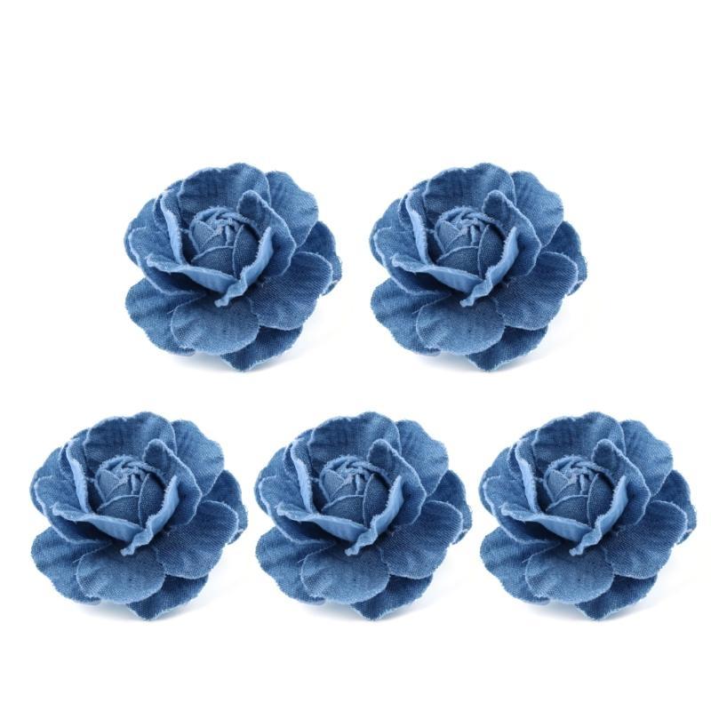 5pc Korea Fabric Flowers Clothes Hats Dress Decoration Flower Hair Accessories DIY Scrapbooking Crafts Supplies