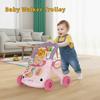 Anti Rollover Musical Baby Push Walker Sliding Walking Toy Toddler Trolley  Early Education