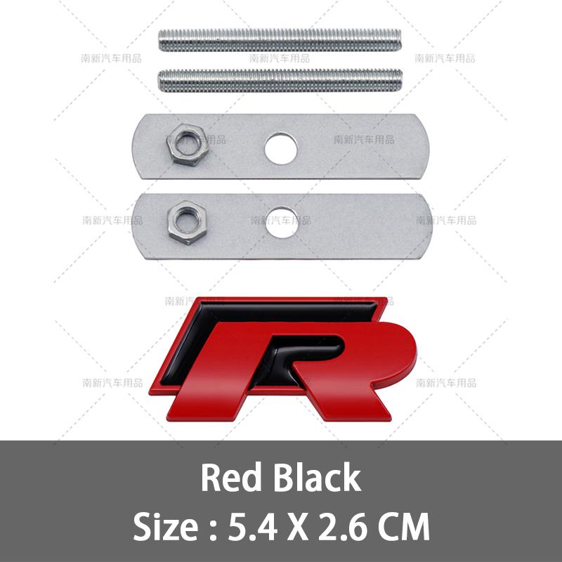 2026 Hot For VOLKSWAGEN VW 3D Metal R Grill Emblem Badge R Line Grille Stickers For Volkswagen VW R Rline Bora Golf GTI Polo Tig