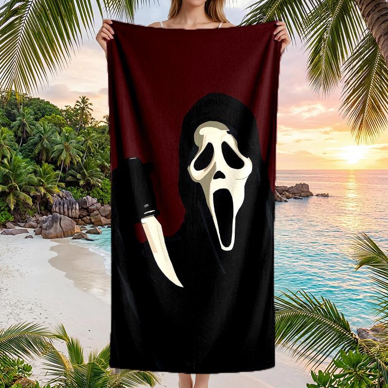 Large Beach Towel Quick Dry Absorbent Towel For Beach IndoorScream Ghostface