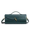 Niche High-end Woven Shoulder Baguette Bag Fashionable and Exquisite Horizontal Hand-held Dinner Bag Versatile Women's Messenger Bag