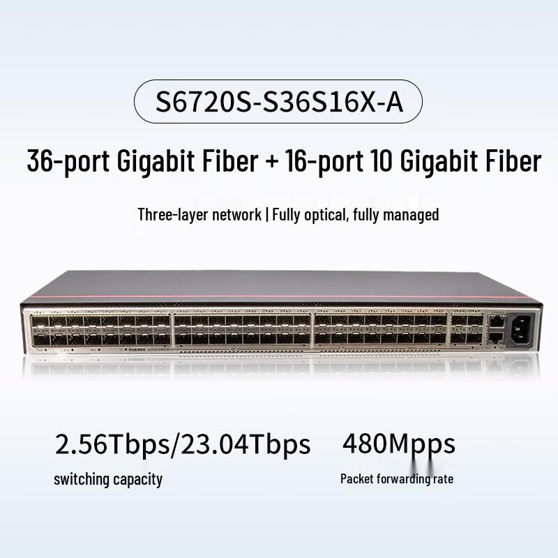 Huawei S6720S-S36S16X-A Enterprise Layer 3 Fiber Optic Switch CN plug (adapter included)