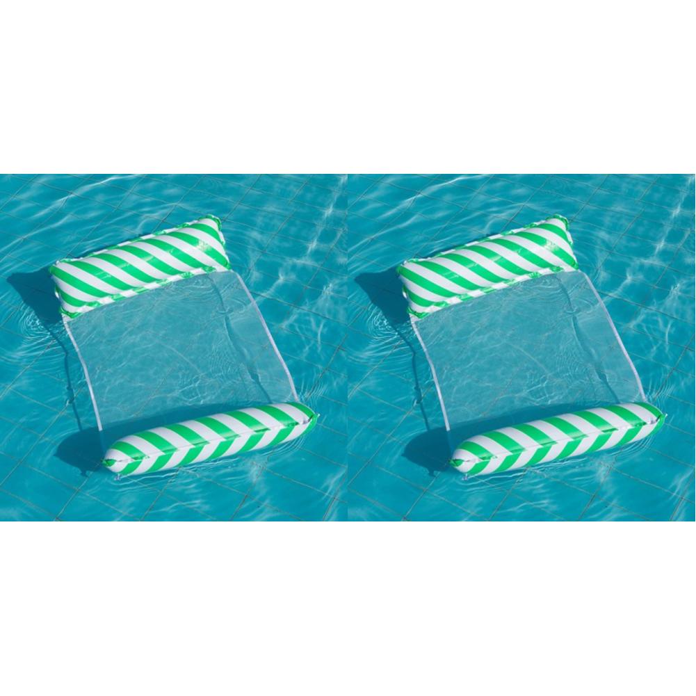 1/2PCS Inflatable Floating Mattress Row Folding Swimming Beach Chair Water Pool Party Float Bed Party  Lounge Bed for Swimming