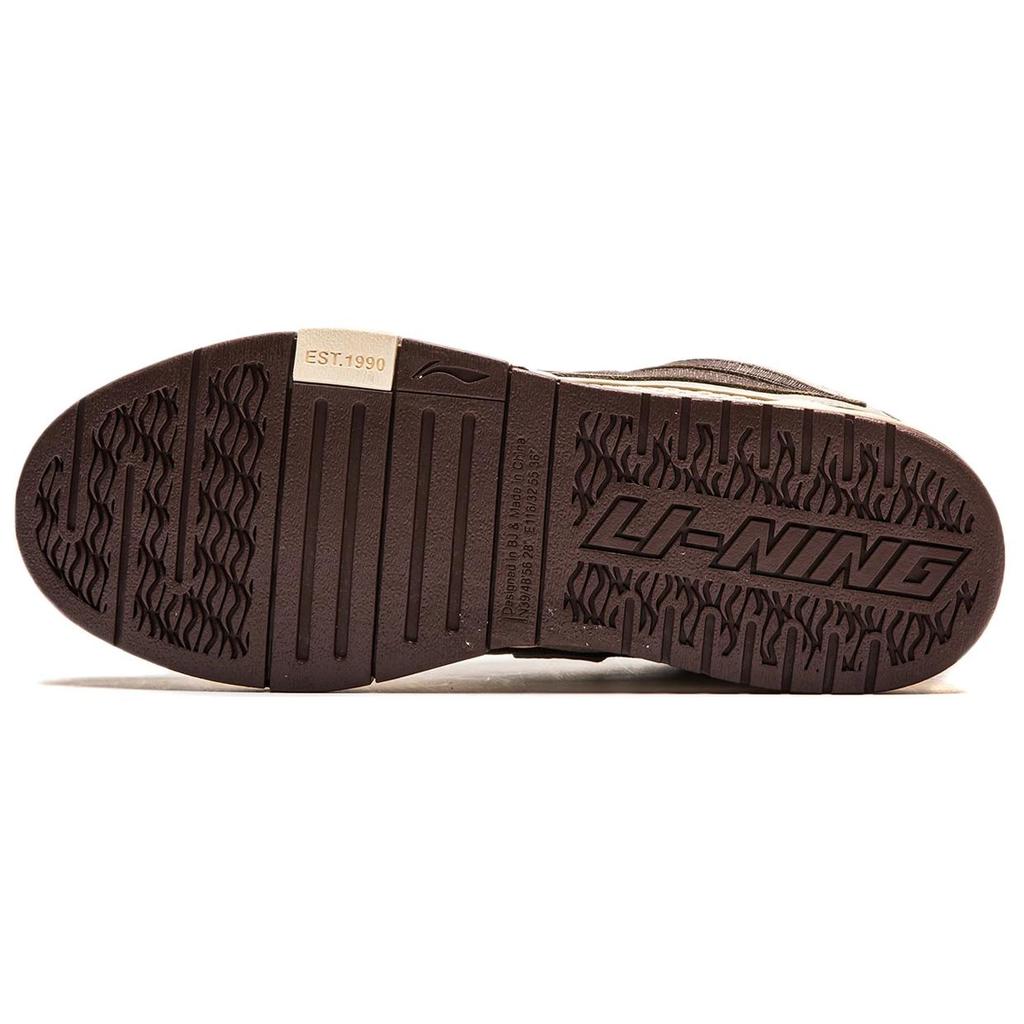 Li-Ning Fashion Versatile Non-Slip Wear-Resistant Low-Top Skate Shoes Women sneaker Brown AECU014-1