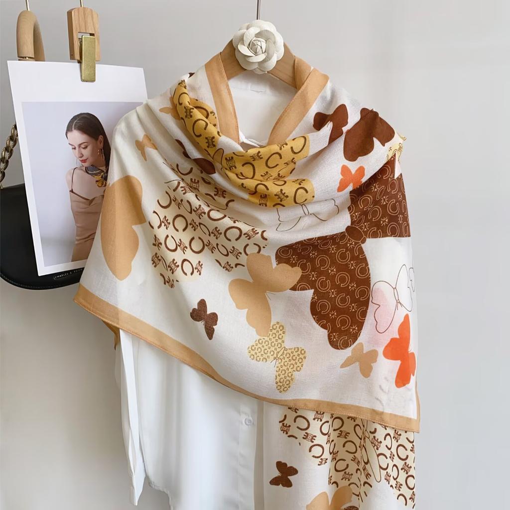Korean Version Spring and Summer New Cotton and Linen Yarn Thin Silky Shawl Travel Sun Protection Beach Towel Women's Scarf Silk Scarf