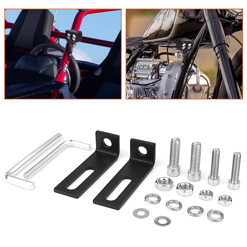 

Светодиодный мотоциклетный прожектор Монтажный кронштейн Черный металлический Держатель фары/противотуманной фары для внедорожного мотоцикла, скутера, круизера, чоппера