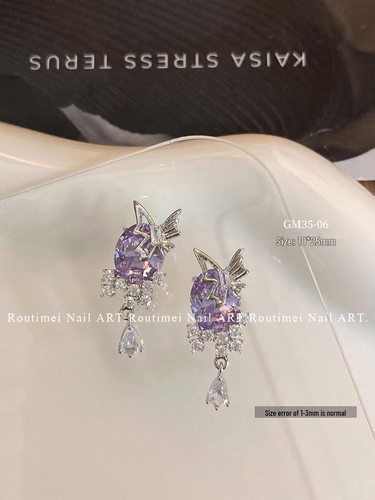 Luxury Zircon Bow Heart Pendant Nail Art Rhinestones – Exquisite, Shiny, and Elegant