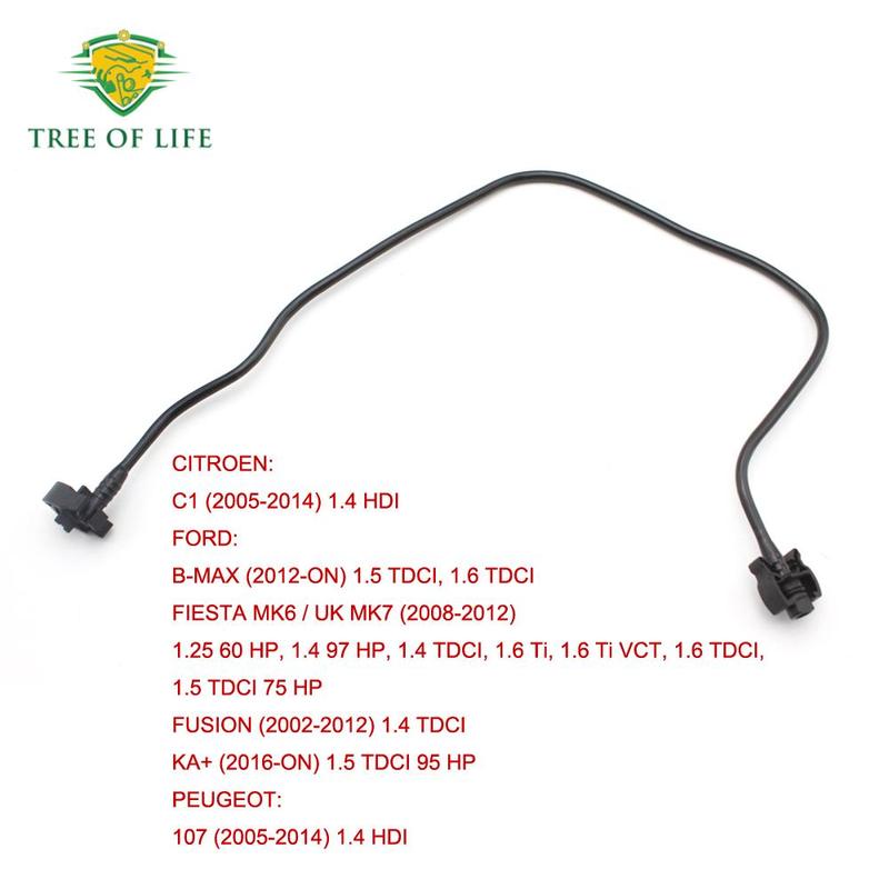 Radiator Expansion Water Overflow Hose Pipe For Citroen C1 Peugeot 107 Ford FIESTA MK6 8V218B081BD 1562827 8V218B081BC 1504772