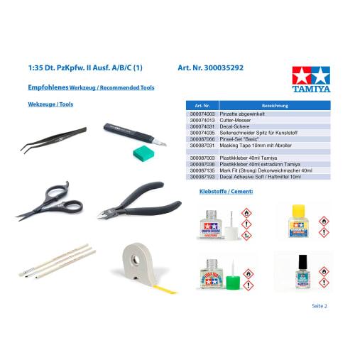 Tamiya 1/35 Military Miniature Series No. 292 German Army Panzer II Ausf. A-C French Front Plastic Model 35292