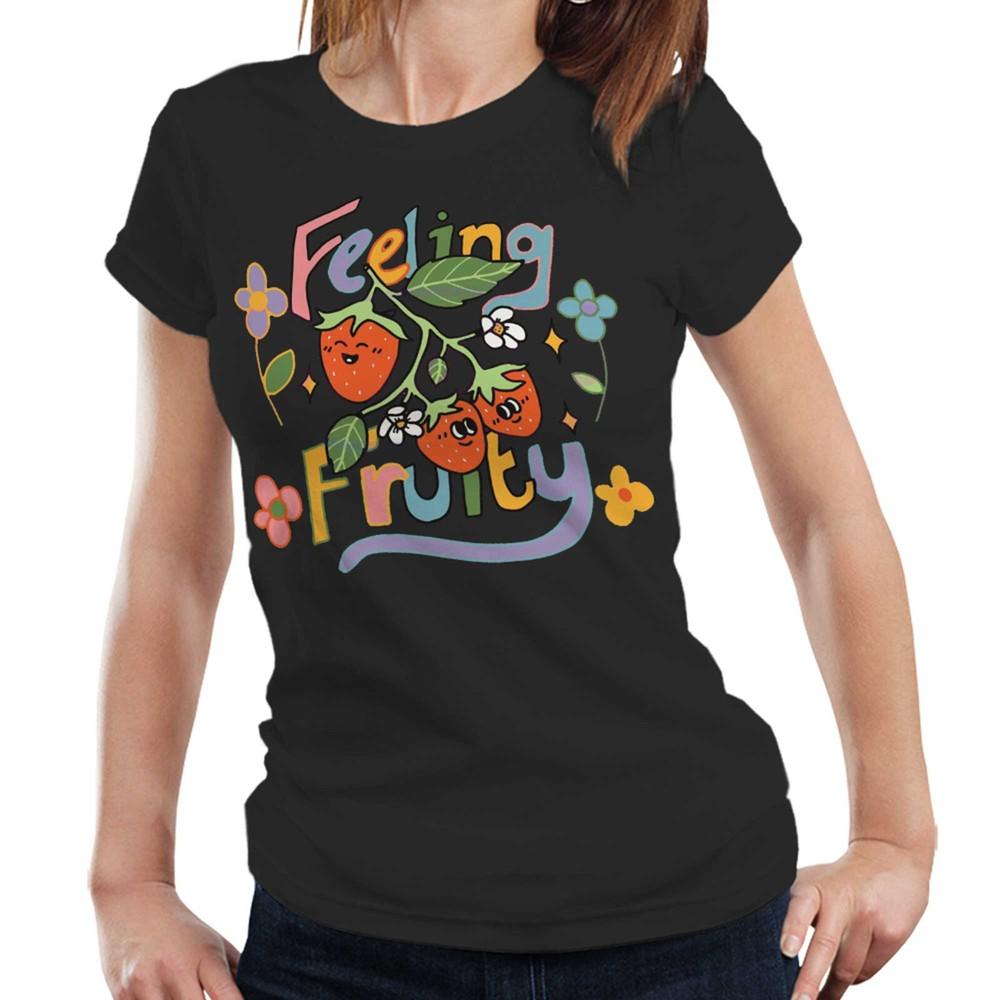 Feeling Fruity T-Shirt Semi-tailliert Damen LGBTQ+ Gay Pride Monat Regenbogen Liebe