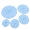 Silicone Lid Set Heat Resistant Reusable Microwave Splatter Cover Food Suction Lid for Bowls Pots Pans 5pcs