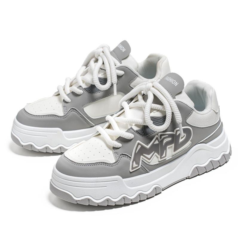 Men's Run Sneaker Thick-soled Youth Casual Cricket Shoes Male Fashion Trend Board Comfort Skateboard Shoes Outdoor Walking Shoe