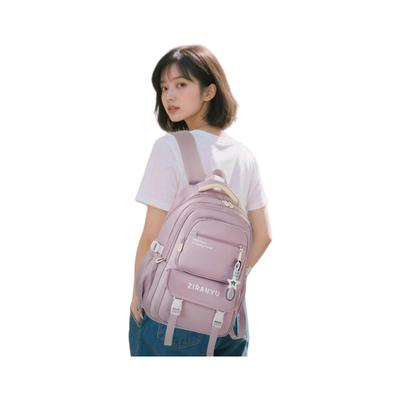 [Enfsdtyec] Mochila Coreana, Mochila de Grande Capacidade para Mulheres e Homens, Mochila Casual para Escola, Estudante, Bonita, Unissex, Leve, Estilosa (Taro