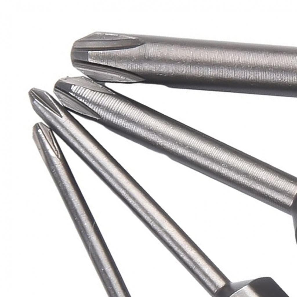 Screwdriver Bits PH1 PH2 4Pcs/set 50mm Alloy Steel