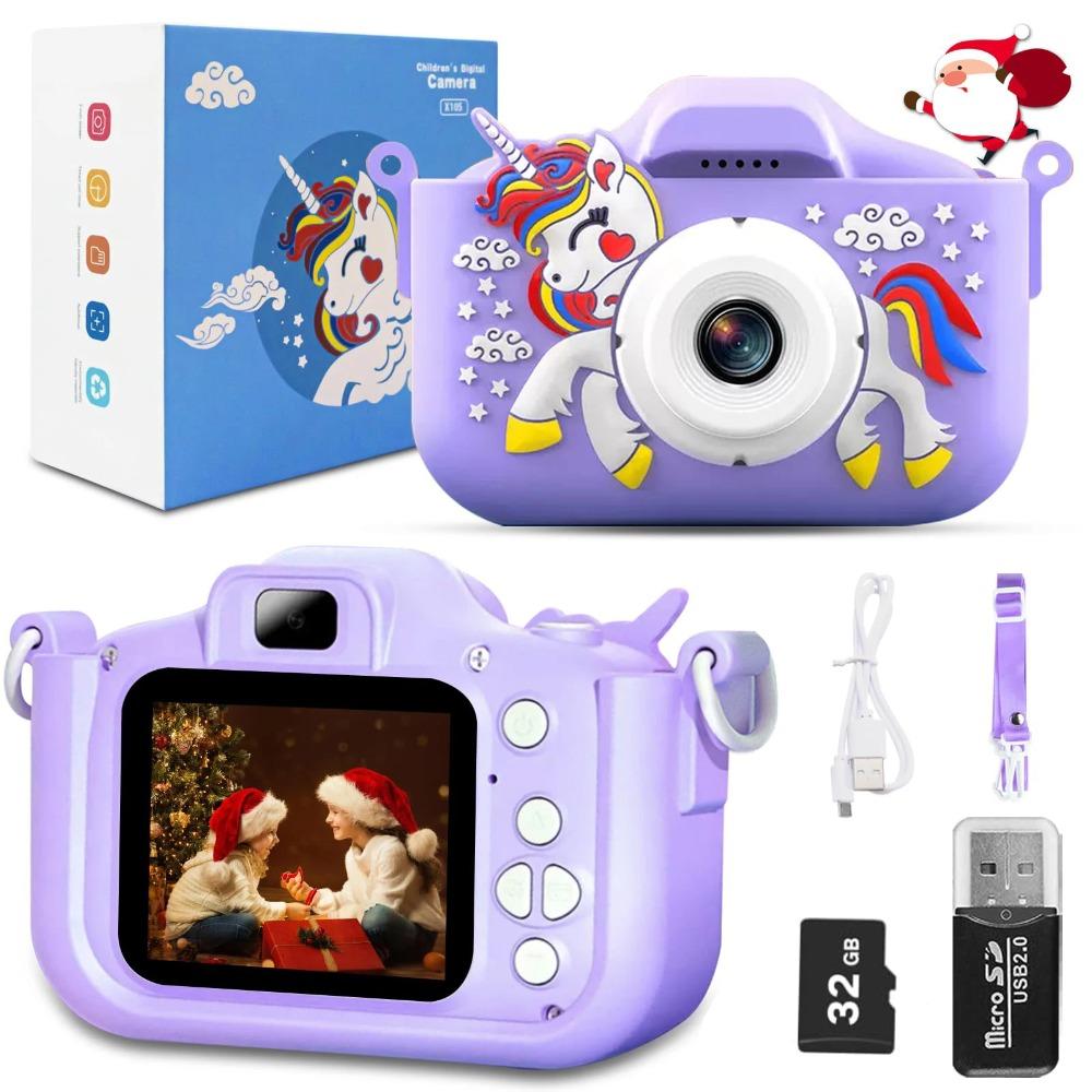 Jucărie Cameră Foto Nouă Unicorn Copii Cal Drăguț Cameră Digitală HD 32MP1080P pentru Copil Mic Cadouri de Crăciun Zi de Naștere Festival Copii