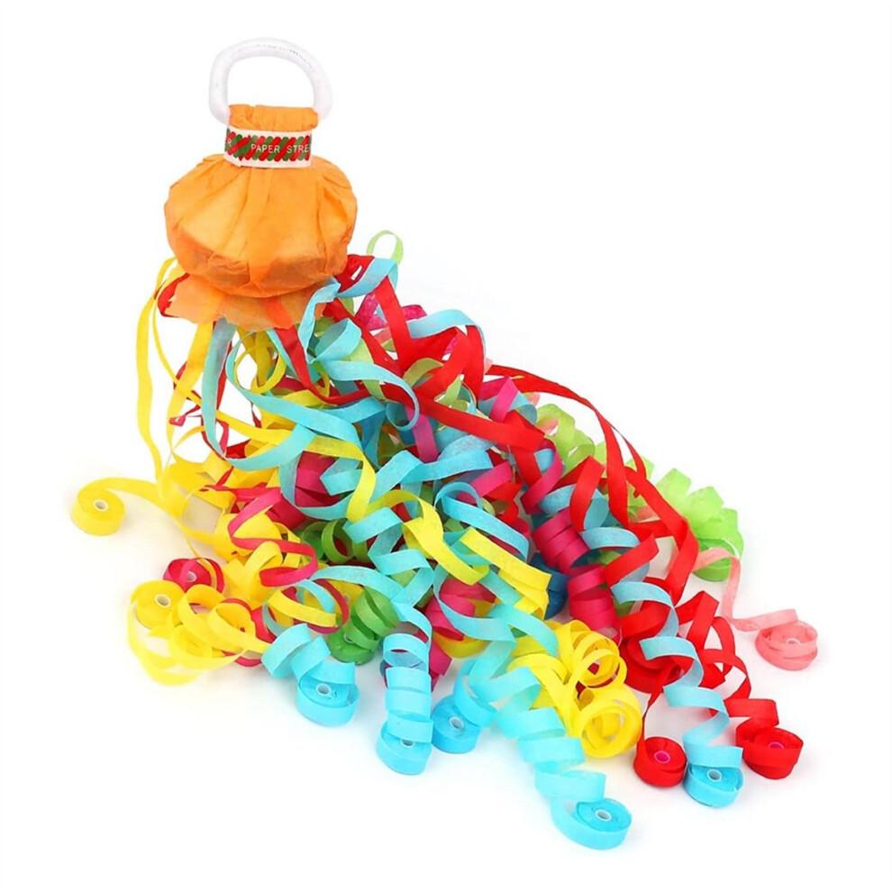 10Pack Colorful Streamer Poppers,Hand Throw Confetti Streamers