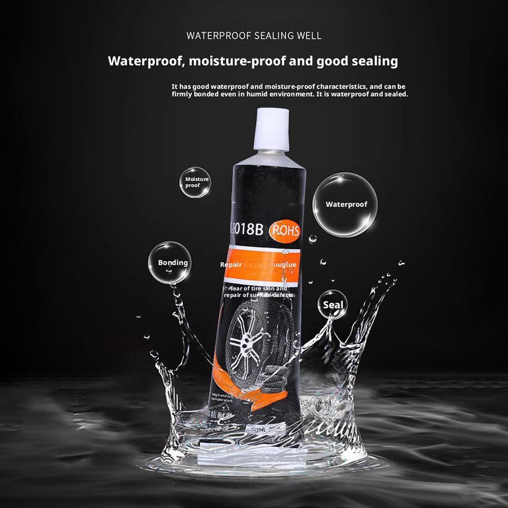 100/50ML Waterproof High Temperature Resistant Tyre Repair Liquid Black Strong Rubber Glues Adhesive Glue Car Repairs Tools