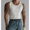 Sommer Neues Herren Gestreiftes Garn Hochelastisch Enganliegend Sport Laufen I-förmiges Tanktop