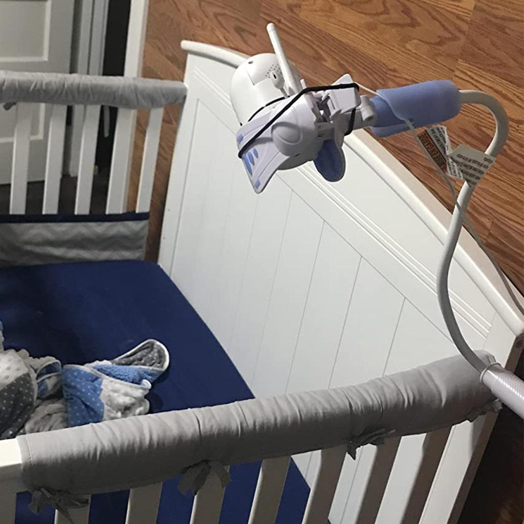 Baby Monitor Holder Flexible Baby Camera Bracket No Drilling Crib Cradle Rod Hose Holder Adjustable Twist Mounting