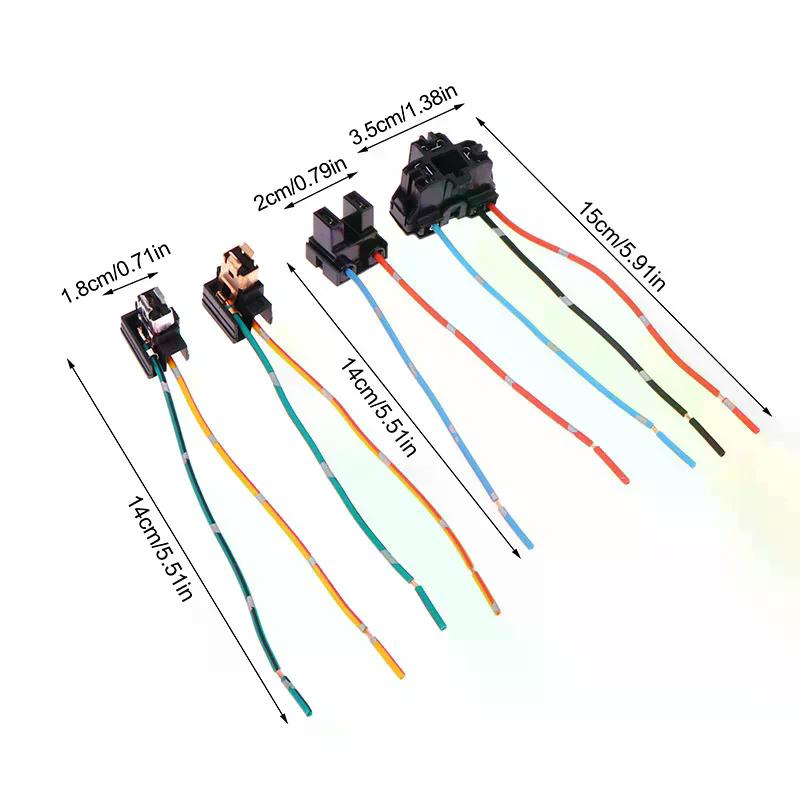 2Pcs/lot Headlight Lamp Bulb Socket Wiring Harness Connector Plug Adapter Line For H1 H7 H4 Bulb Car Head Light Connection Plugs