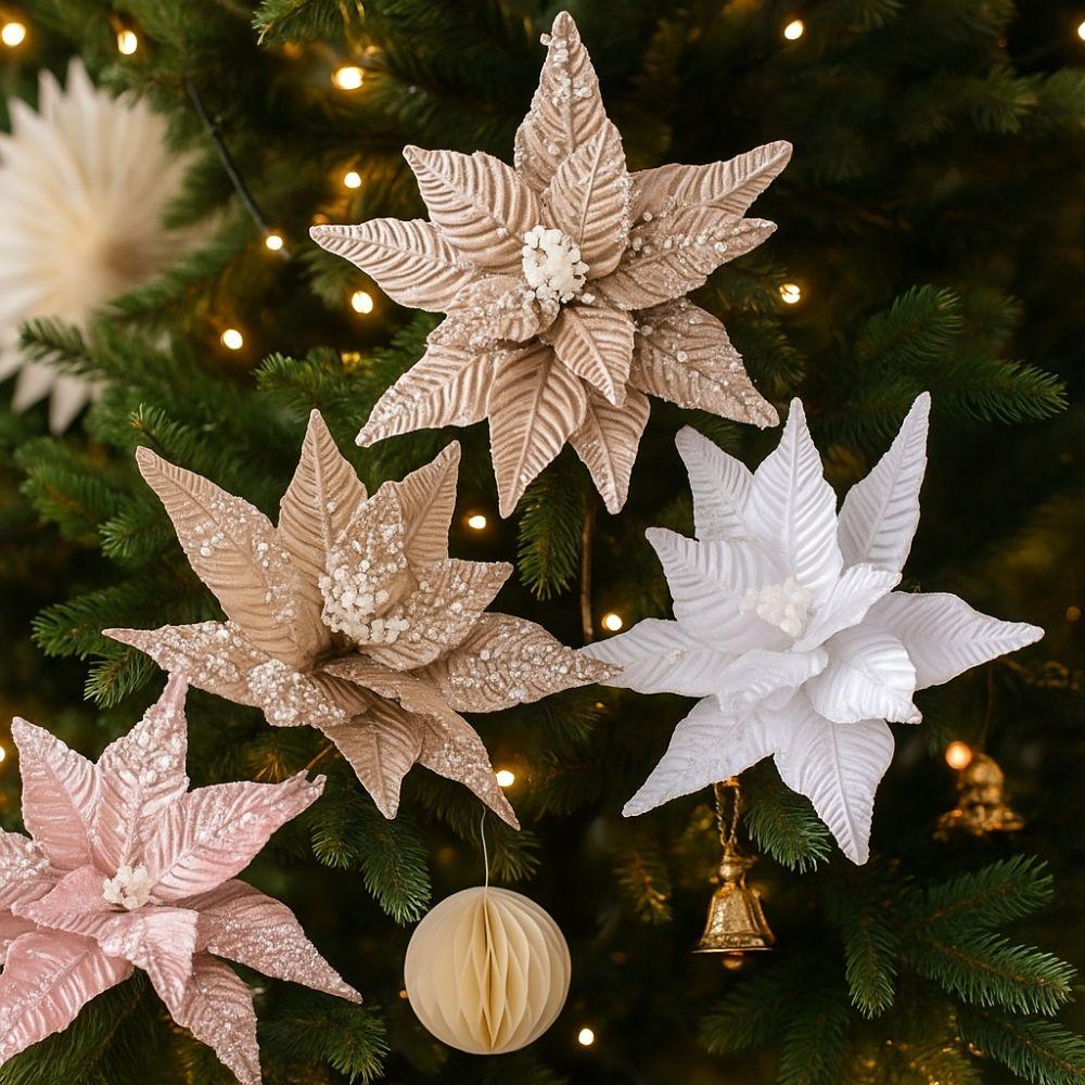 30cm Pearl Christmas Flower Beautiful Christmas Tree Decoration  Christmas Holiday