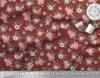 Soimoi Red Poly Crepe Fabric Mignon Dahlia & Peony Floral Fabric Prints By Metre 42 Inch
