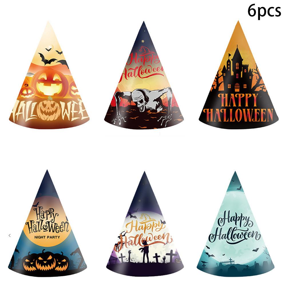 Event Paper Halloween Triangular Hats Set Photo Props And Party Costume Decor