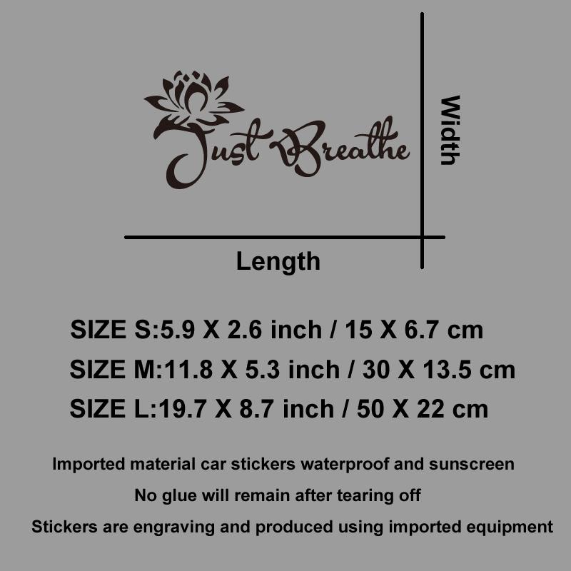 Just breathe"Blessing Lotus creative&funny stickers for cartoon fans&lover,high quality for car trucks motorcycles & laptops